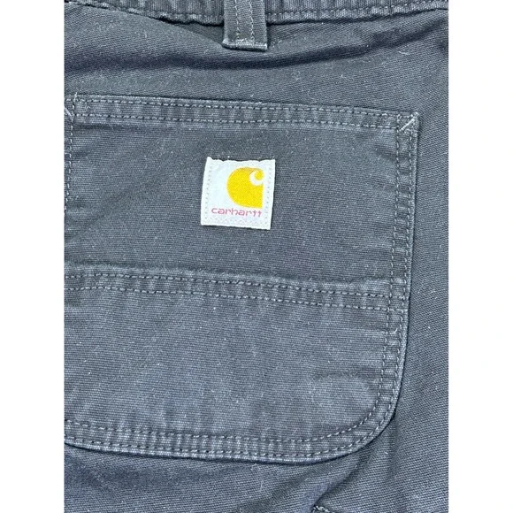 Carhartt Men's 33 Black Pants Rugged Relaxed Canvas‎ Work Wear Outdoor - Picture 8 of 9